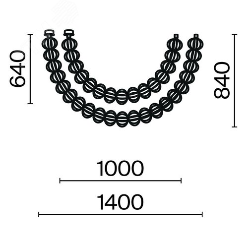 Светильник подвесной Golden Cage LED 117W Золото - фото 3