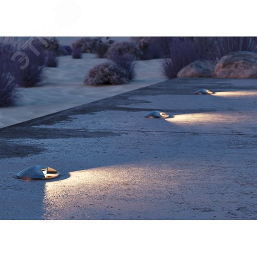 Светильник встраиваемый Outdoor Flash IP 67 LED 1W 3000 K Серебро - фото 3