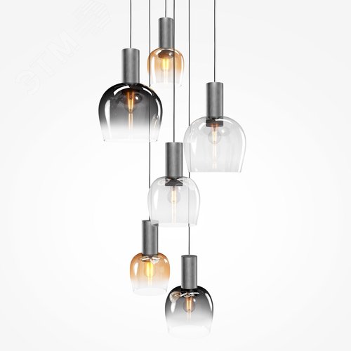Светильник подвесной Smart Casual E27х6х40W Черный - фото 6