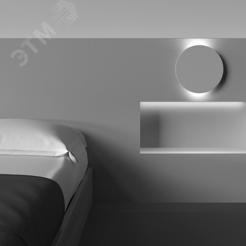 Светильник настенный (бра) Parma LED 3000К 6Вт, IP20, белый, круг - фото 8
