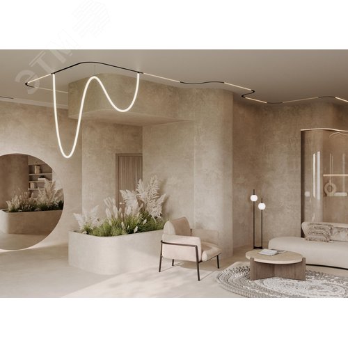 Коннектор радиусный R300 Exility встраиваемый под ГКЛ 9,5мм черный - фото 5