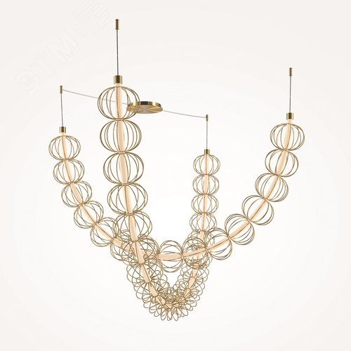 Светильник подвесной Golden Cage LED 107W Золото - фото 6