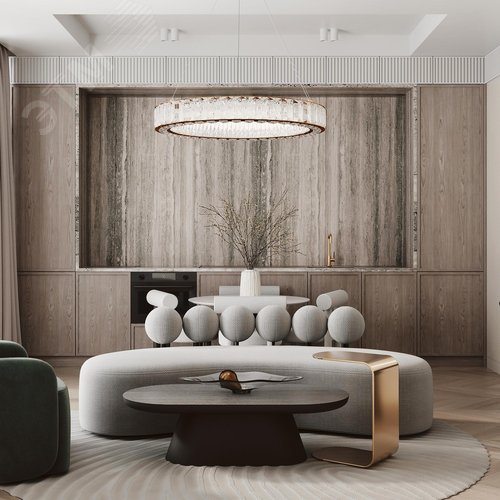Светильник подвесной Castello LED 64W Золото - фото 4