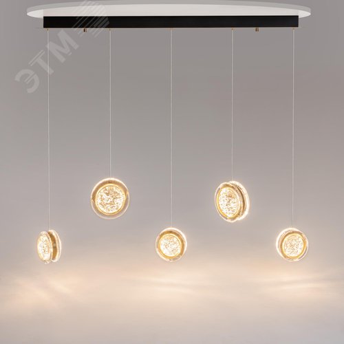 Светильник подвесной Pharao LED 33W Черный и Латунь - фото 6