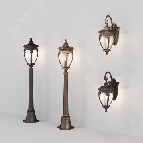 Светильник ландшафтный Outdoor Fleur IP 44 E27х1х60W Бронза Антик - фото 6