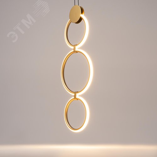 Светильник подвесной Link LED 25W Черный и Латунь - фото 3