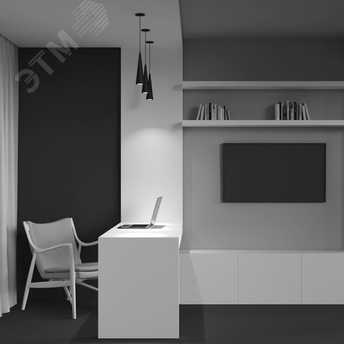 Светильник подвесной Nevill GU10х1х10W Черный - фото 7