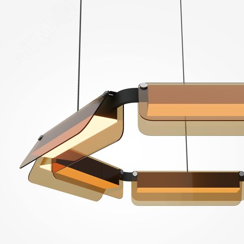 Светильник подвесной Flat LED 40W Черный - фото 3