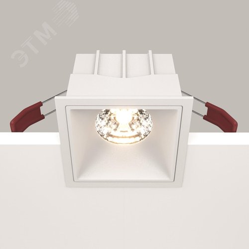 Светильник встраиваемый Downlight Alfa LED 3000K 1x15Вт 36 град Dim Triac IP20 CRI90 Белый квадрат 63х85х85мм 1150Лм - фото 4