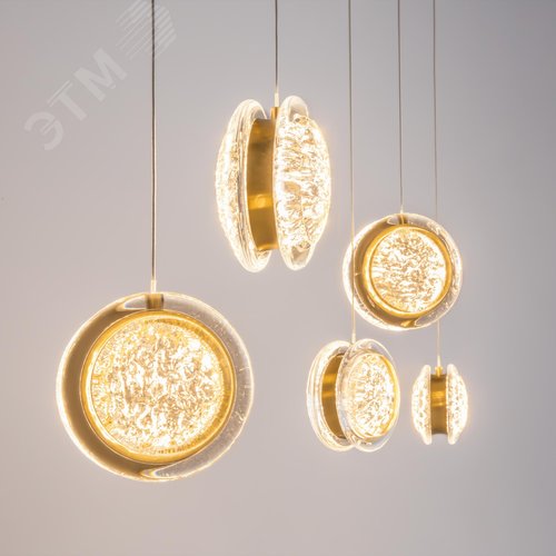 Светильник подвесной Pharao LED 33W Черный и Латунь - фото 4