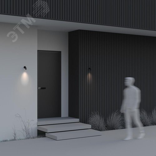 Светильник настенный (бра) Outdoor Sleek IP 65 LED 2W 3000 K Графит - фото 7