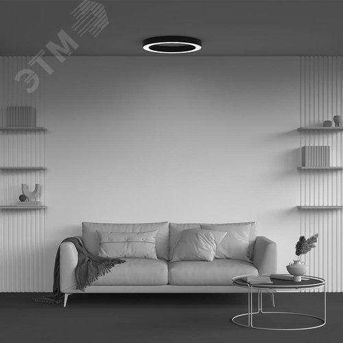 Светильник потолочный Lua LED 45W Черный - фото 5