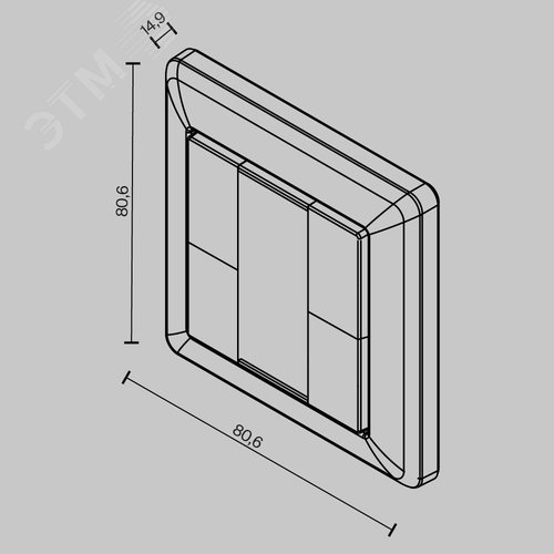 Панель настенная 4-х кнопочная DALI - фото 3