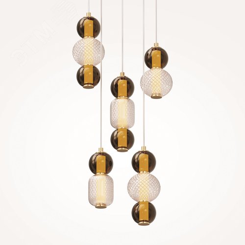 Светильник подвесной Drop LED 80W Золото - фото 6