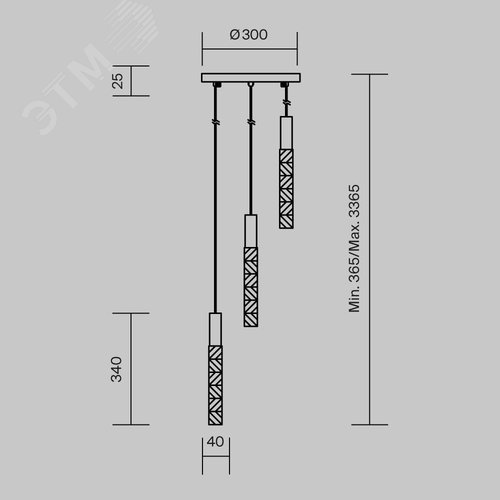 Светильник подвесной Maytoni MOD328PL-L9CH3K Хром - фото 6