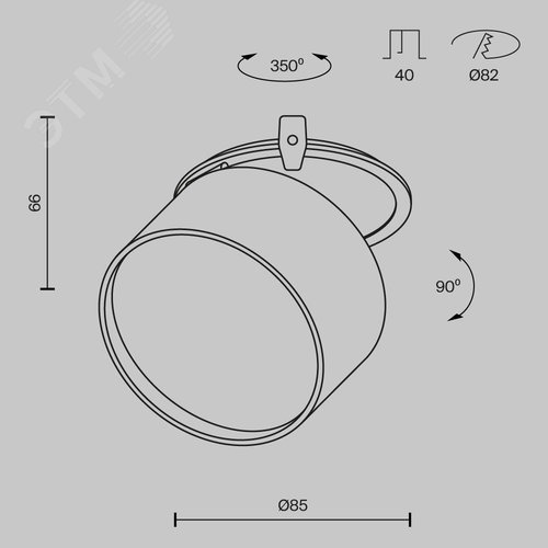 Светильник встраиваемый Onda DL024-12W3K-W Белый - фото 2