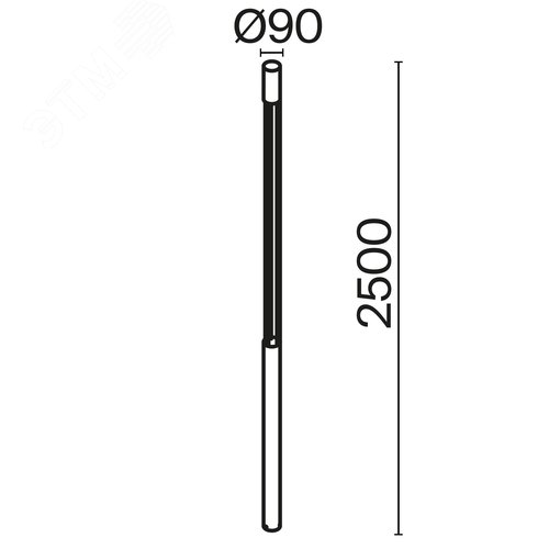 Светильник садово-парковый Outdoor Mill IP 65 LED 30W 3000 K Графит - фото 2