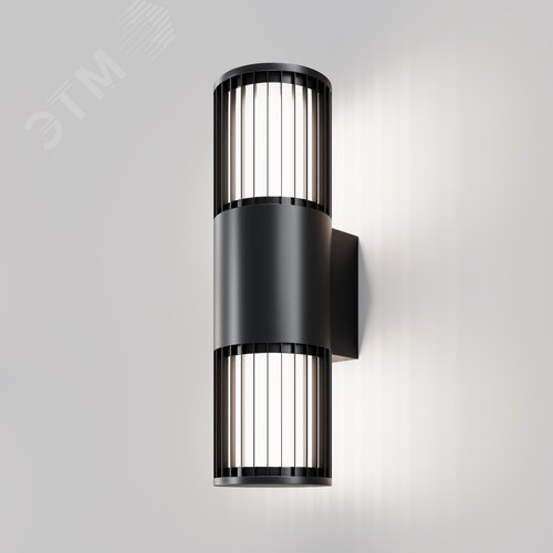 Светильник настенный (бра) Outdoor Alura IP 54 E27х2х35W Графит - фото 3