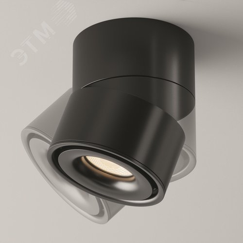 Светильник потолочный Yin LED 15W Черный - фото 4