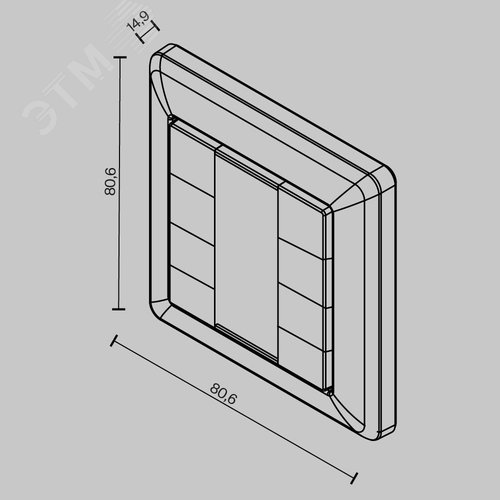 Панель кнопочная настенная 2 сцены, 1 группа DALI DT8 RGBW - фото 3