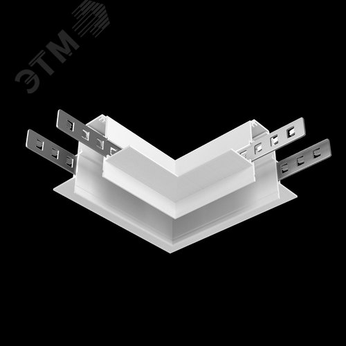 Коннектор угловой Exility встраиваемый под ГКЛ 12,5мм белый - фото 3