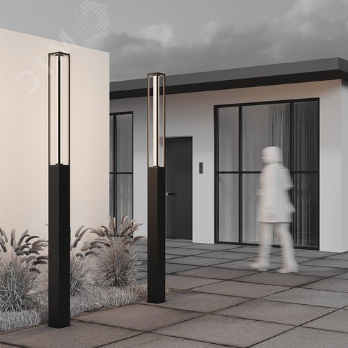 Светильник садово-парковый Outdoor Expo IP 65 LED 25W 3000 K Черный - фото 7