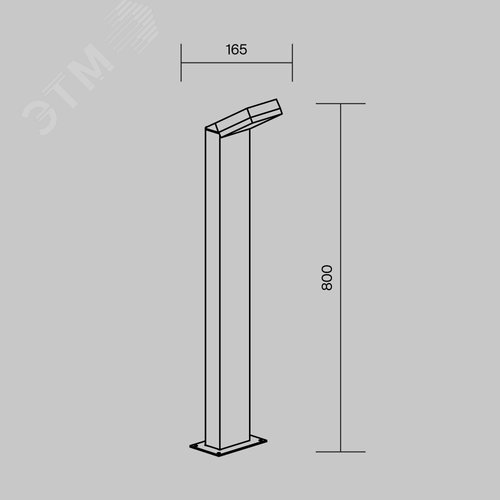 Светильник ландшафтный Outdoor Paso IP 54 LED 12W 3000 K Черный - фото 2