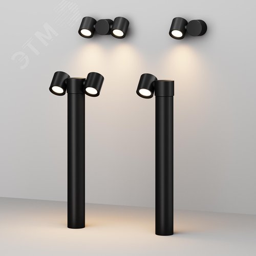 Светильник ландшафтный Outdoor Wall Street IP 54 GU10х1х50W Черный - фото 7