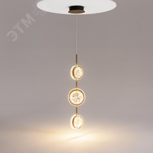 Светильник подвесной Pharao LED 21W Черный и Латунь - фото 3