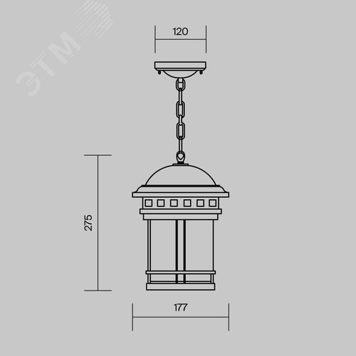 Светильник подвесной Outdoor Salamanca IP 44 E27х1х60W Коричневый - фото 6
