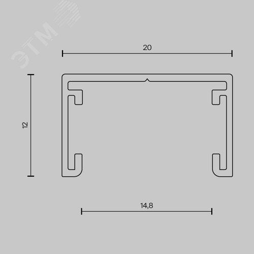 Шинопровод 2м накладной Basity, черный - фото 6