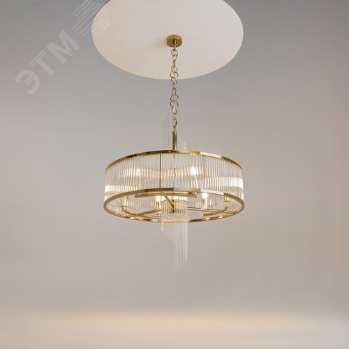 Светильник подвесной Frame E14х6х60W Золото - фото 3