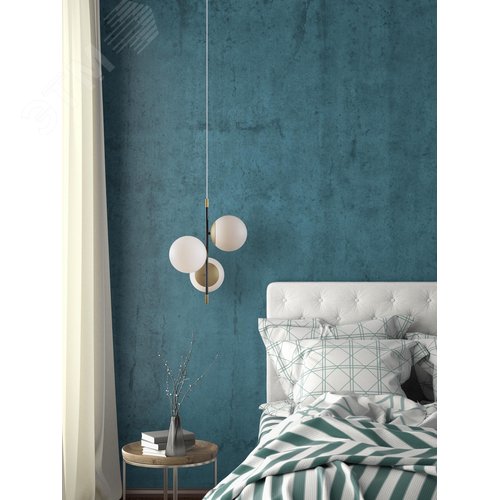 Светильник подвесной Nostalgia E14х3х40W Черный и Золото - фото 5