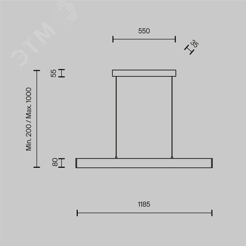 Светильник подвесной Technical P010PL-L30G4K Золото - фото 6