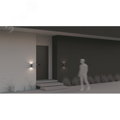 Светильник настенный (бра) Outdoor Bowery IP 54 GU10х2х50W Черный - фото 6