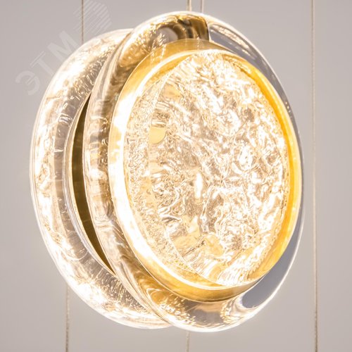 Светильник подвесной Pharao LED 39W Черный и Латунь - фото 3