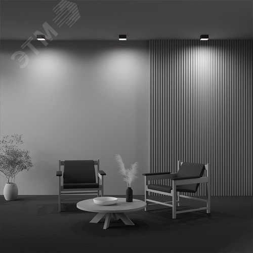 Светильник потолочный Zon LED 12W Черный - фото 4