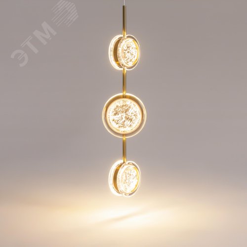 Светильник подвесной Pharao LED 21W Черный и Латунь - фото 6