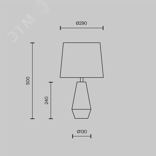 Светильник настольный Calvin Table E27х1х60W Черный - фото 5