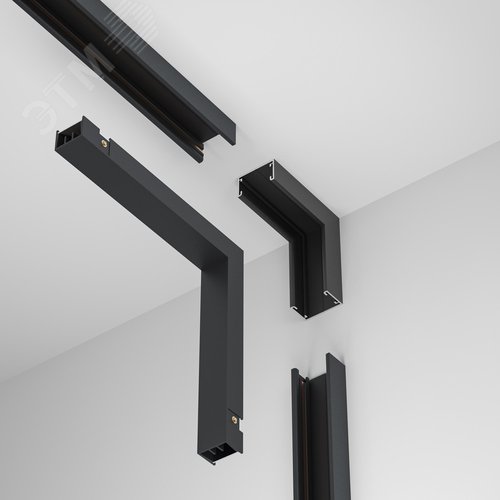 Коннектор питания угловой внутренний Basity черный - фото 4