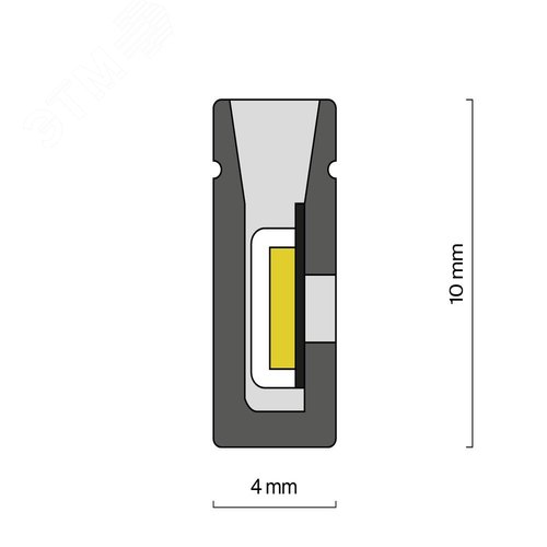 Неон гибкий 10x4 24В 9,6 Вт/м Red IP67 5м 432039 - фото 6
