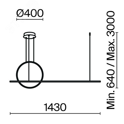 Светильник подвесной Halo LED 40W Латунь - фото 3