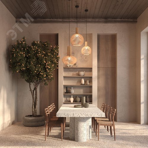 Светильник подвесной Roots E27х1х40W Черный - фото 4