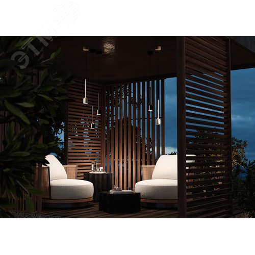 Светильник подвесной Outdoor Apex IP 54 LED 6W 3000 K Белый - фото 3