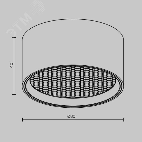 Светильник потолочный Glare LED 7W Черный - фото 6