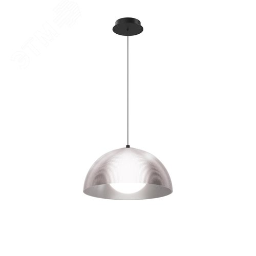 Светильник подвесной Batten 3000К 20Вт, LED черный, абажур серый - фото 1