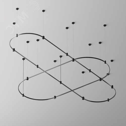 Шинопровод полукруг 650мм Flarity черный - фото 6