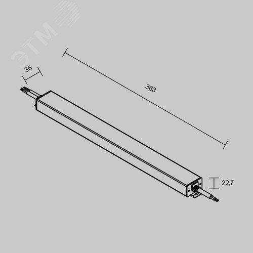 Источник напряжения 24В Dali DT6 200Вт IP 67 - фото 3
