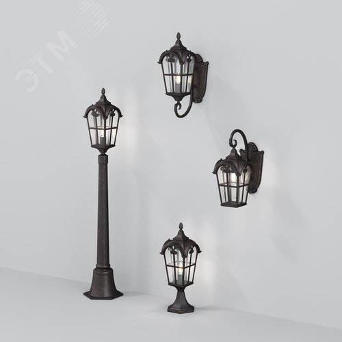 Светильник настенный (бра) Outdoor Albion IP 44 E27х1х60W Бронза Антик - фото 5