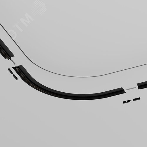 Коннектор радиусный D600 встраиваемый под ГКЛ 9,5мм Levity черный - фото 4